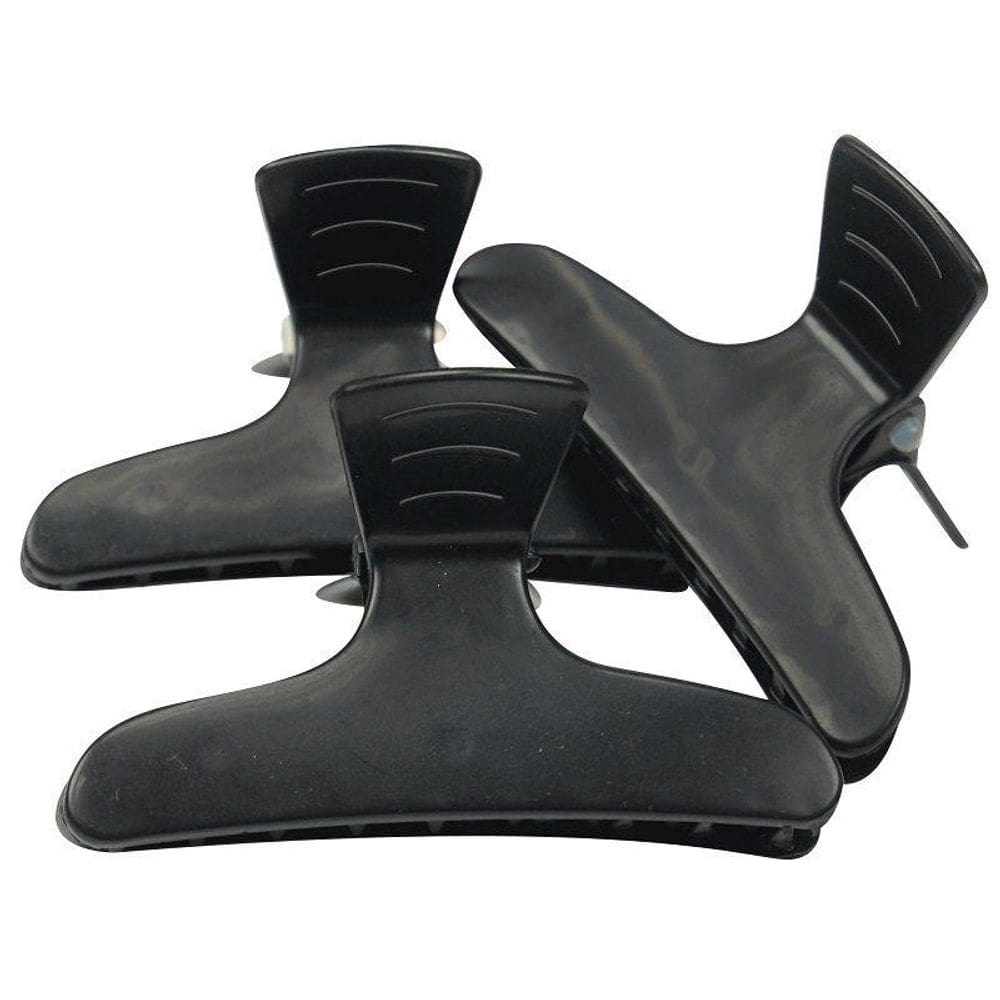 Kit Prendedor Cabelo Plástico Clip Piranha Cabelereiro C/12