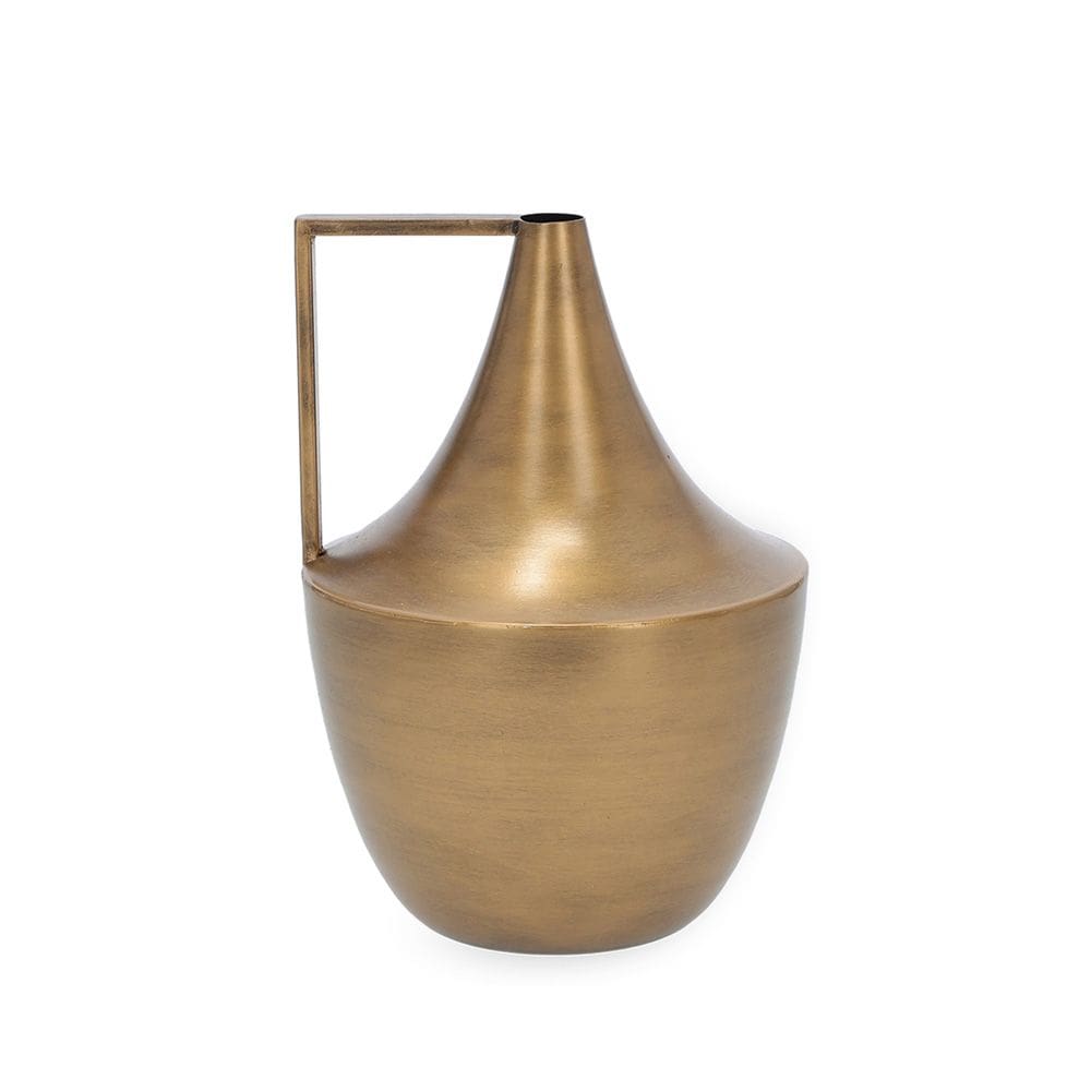 Vaso Decorativo em Metal Dourado 35cm 18887 Mart