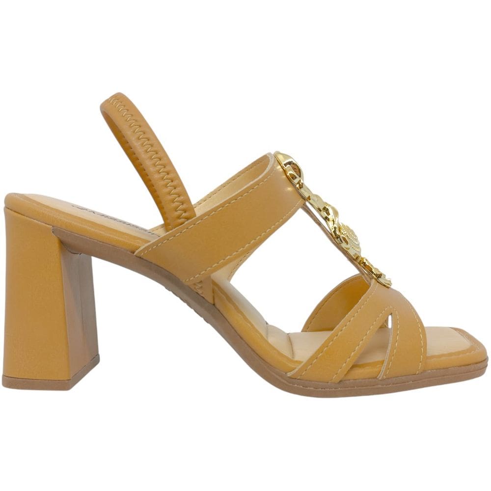 Sandália Feminina Casual Dia a Dia Passeio Trabalho Festa Salto Médio Grosso Conforto Mississipi J0471