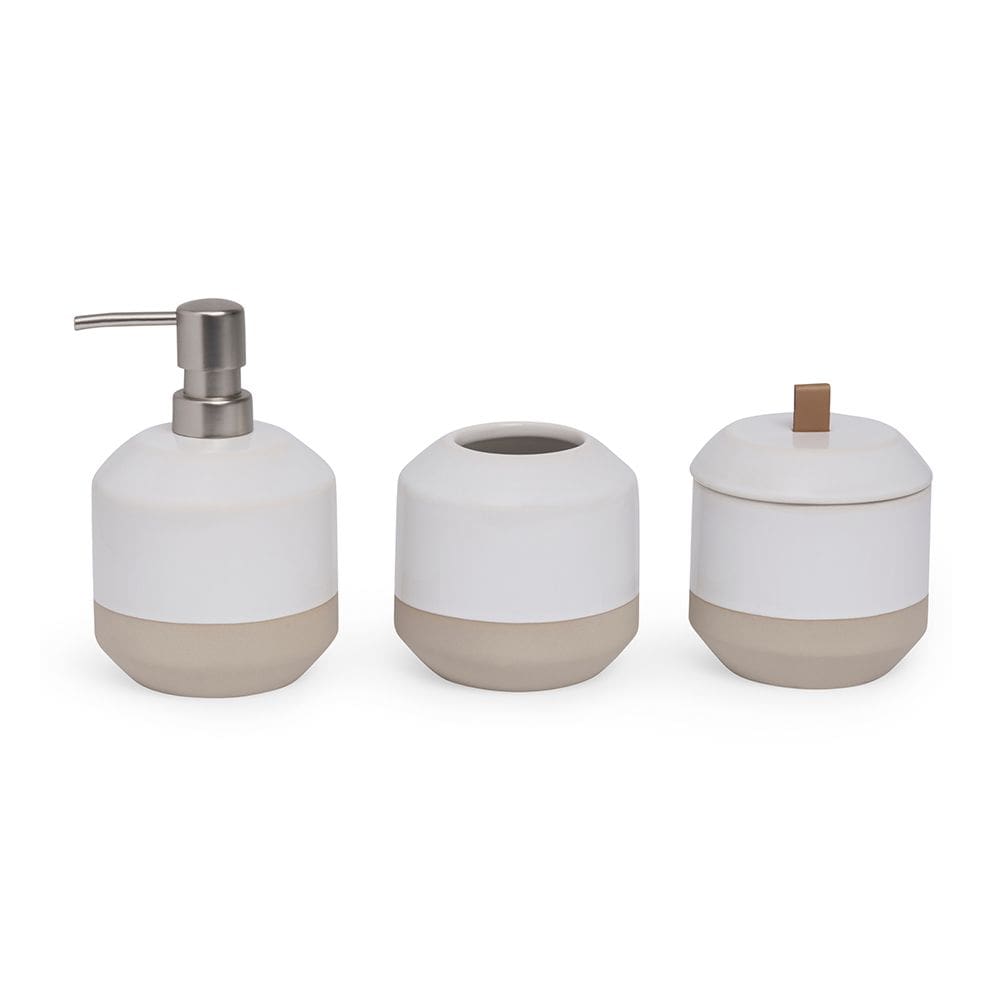 Kit 3 Peças para Banheiro em Cerâmica 21765 Mart