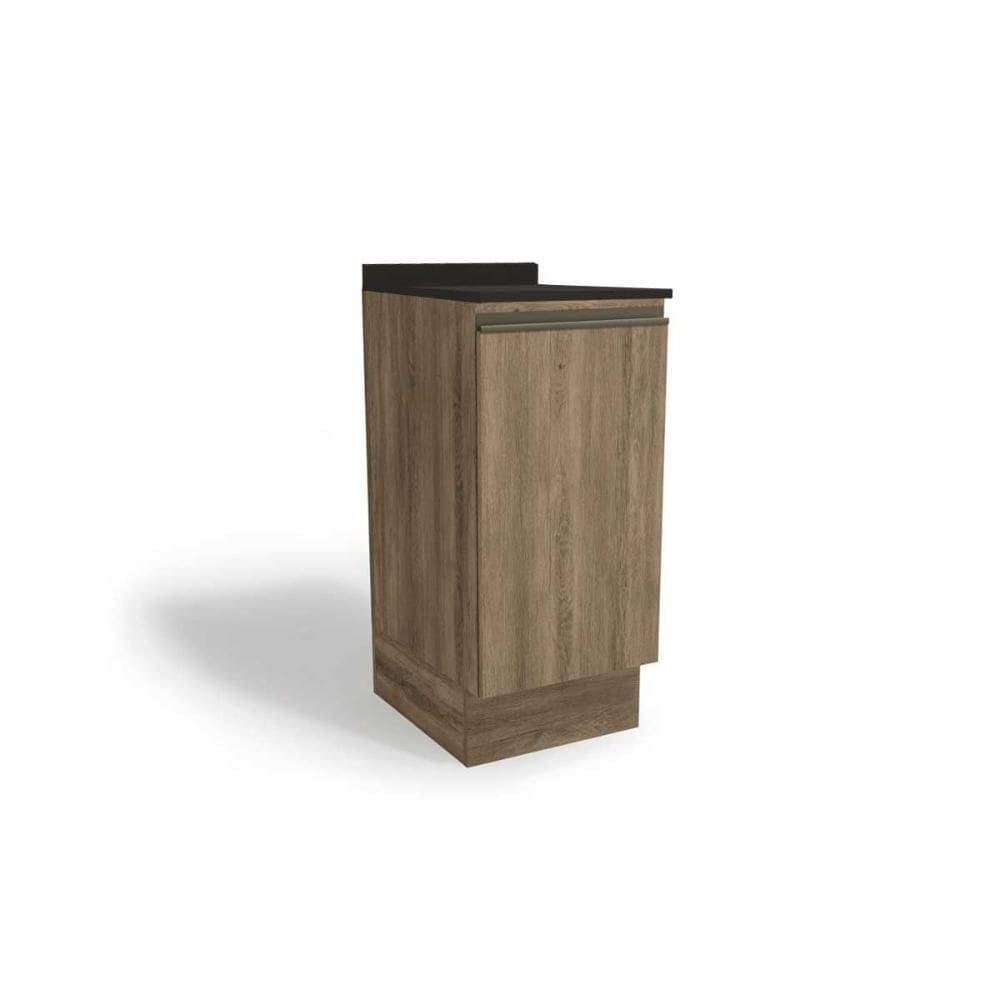 Cozinha Modulada Kappesberg Maxxi Nicho G741 C- Tampo 40cm Nogal-preto-kappesberg