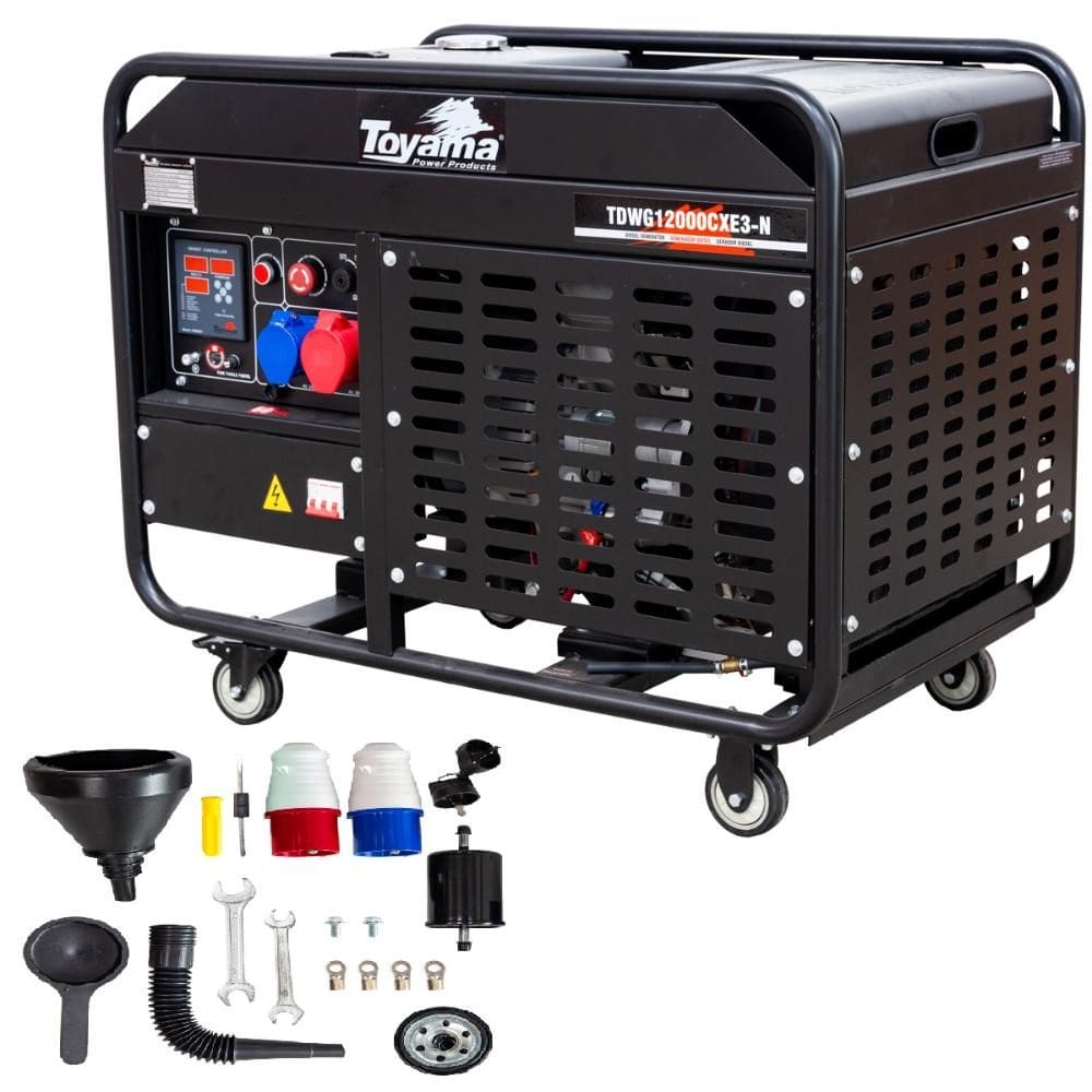 Gerador Energia à Diesel 12,5KVA Toyama Partida Elétrica 220V/380V Trifásico