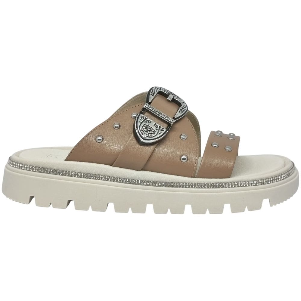 Tamanco Feminino Papete Casual Dia a Dia Passeio Verão com Fivela Tratorado Conforto Moleca 5504.303