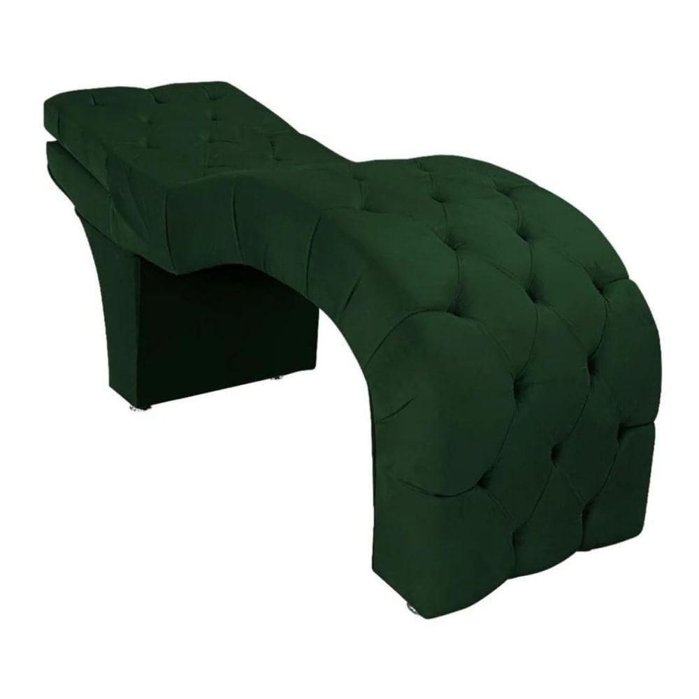 Maca Estética Estofada Reclinável Ergonômica Suede Ludmilla Cor:verde