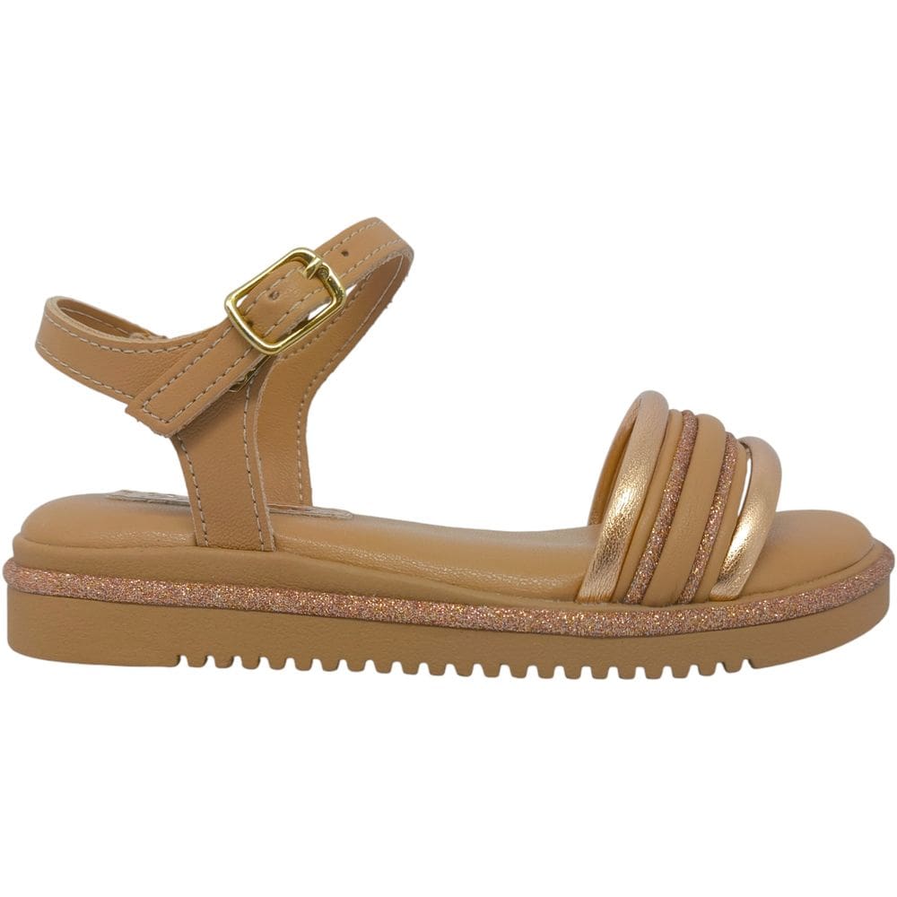 Sandália Infantil Menina Papete Casual Dia a Dia Passeio com Brilho Conforto Pink Cats V5715