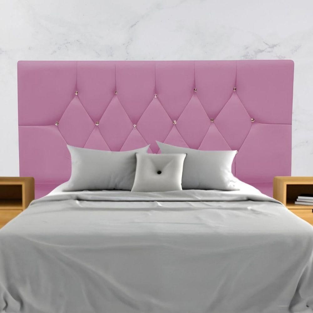 Cabeceira Para Cama Casal Queen 160 Cm Rafaela E Frame Suede Rosa