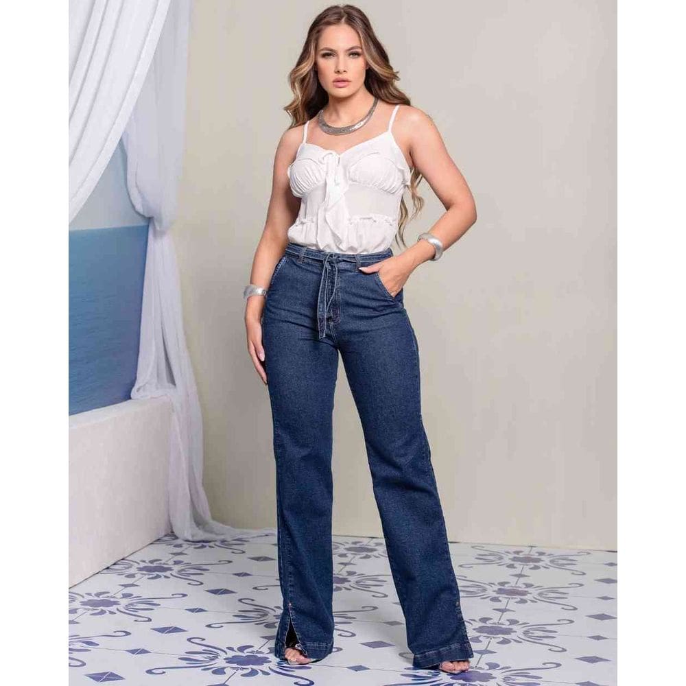 Calça Jeans Feminina Wide Leg - 31664