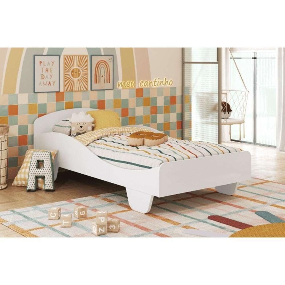 Mini Cama Infantil Sol Branco - Peroba
