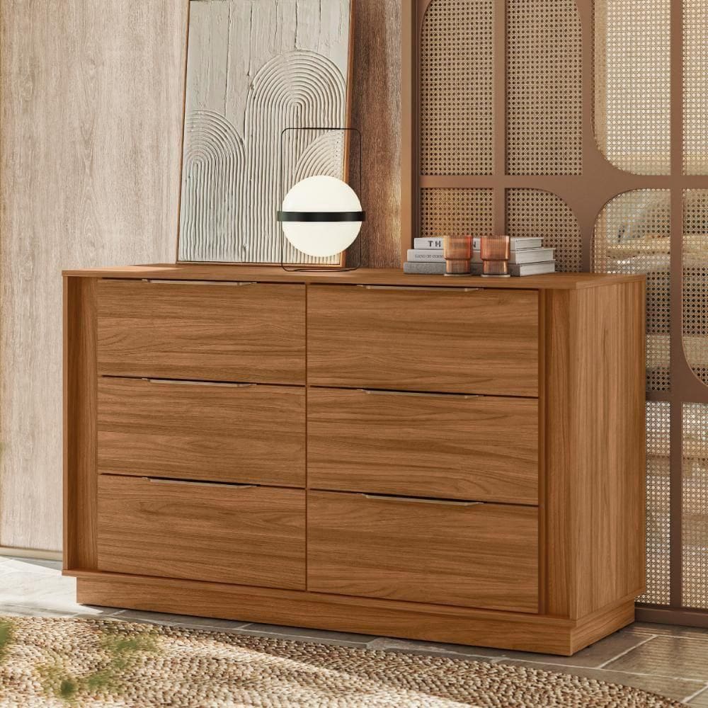 Cômoda 6 Gavetas Giardino Nogueira Touch Demobile