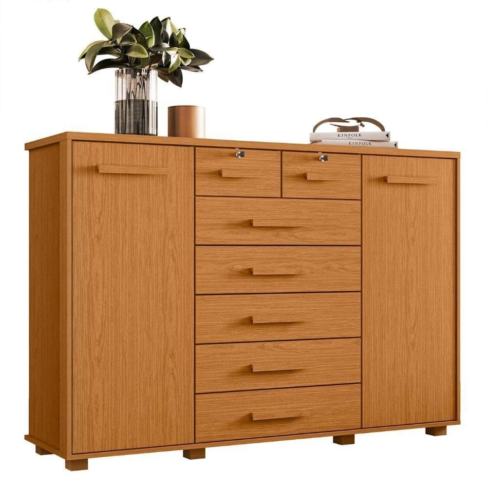 Cômoda Para Quarto 7 Gavetas 160cm Fontaine A02 Cinamomo - Mpozenato