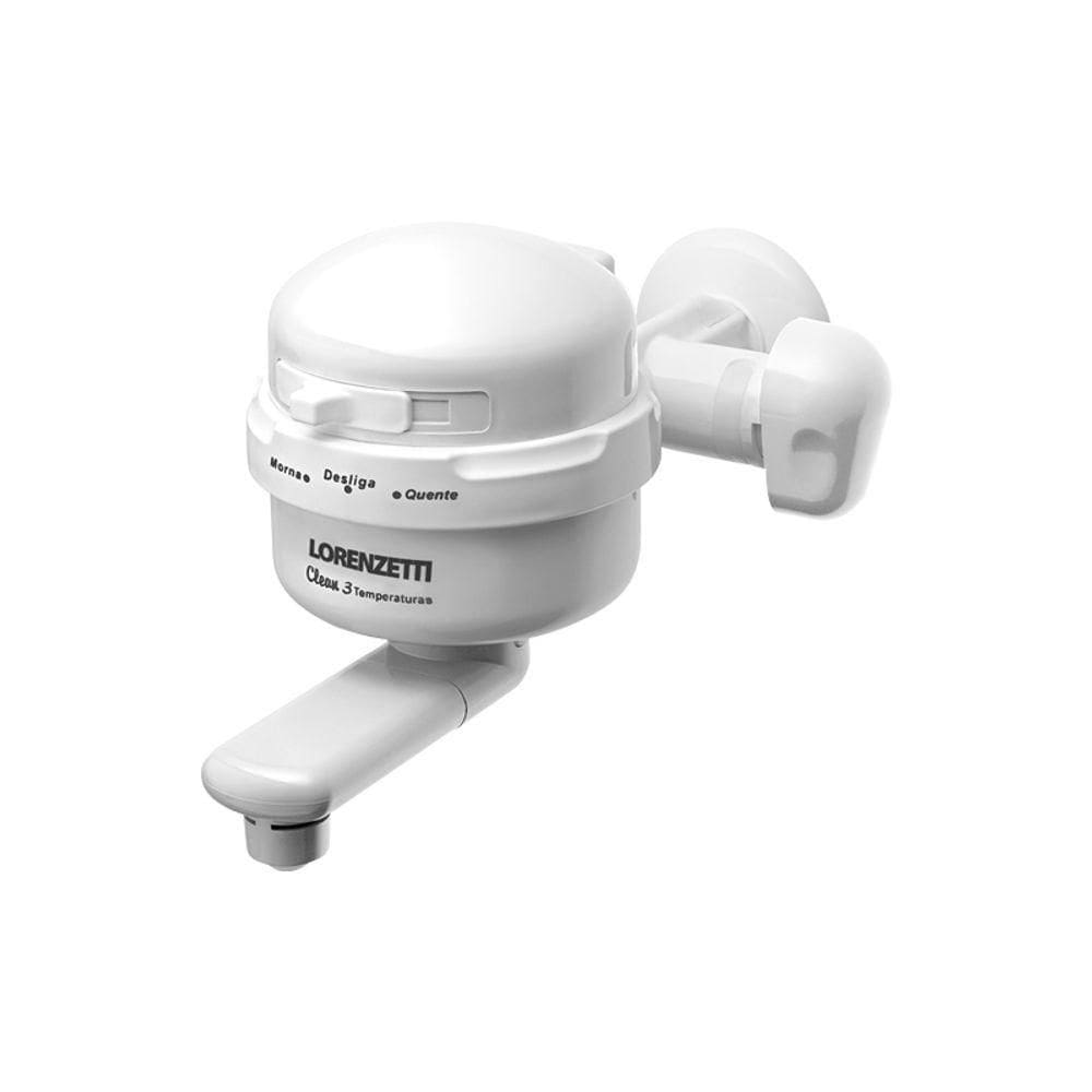 Torneira Elétrica Lorenzetti Clean 3t De Parede Branca 220v