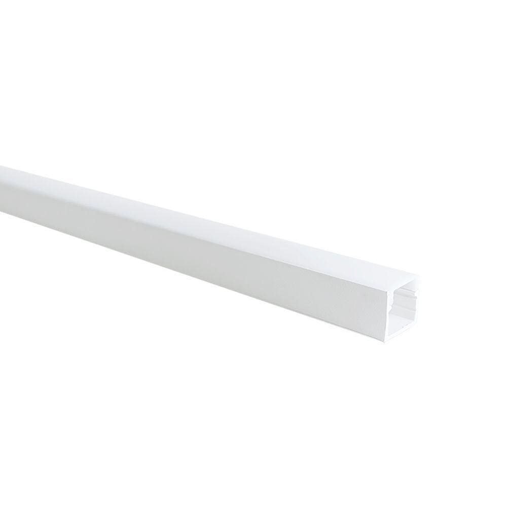 Perfil De Sobrepor Para Fita Led Blumenau Line Easy 17mm Com 3 Metros Branco Fosco