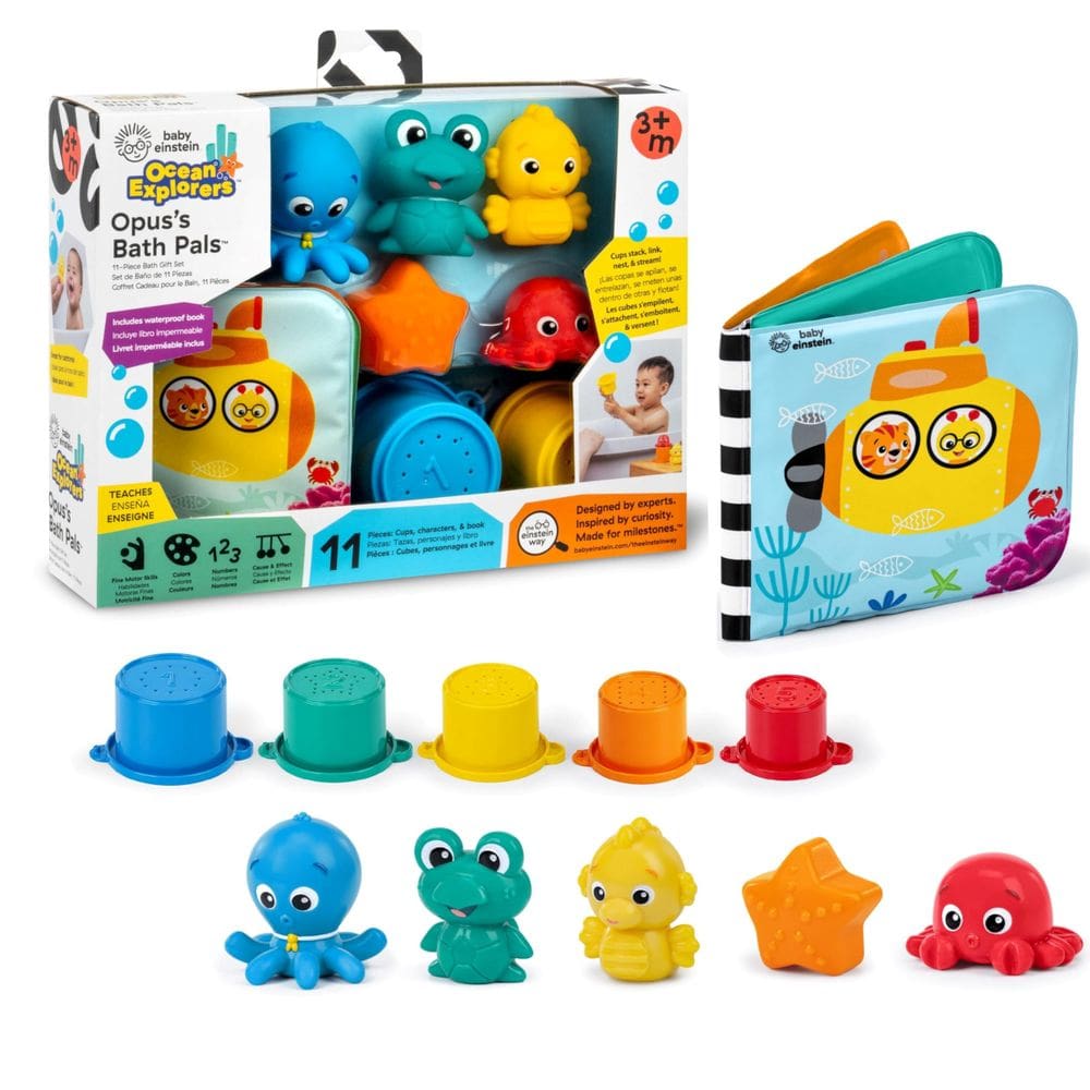 Conjunto de brinquedos de banho Baby Einstein Ocean Explorers Opus 11 peças