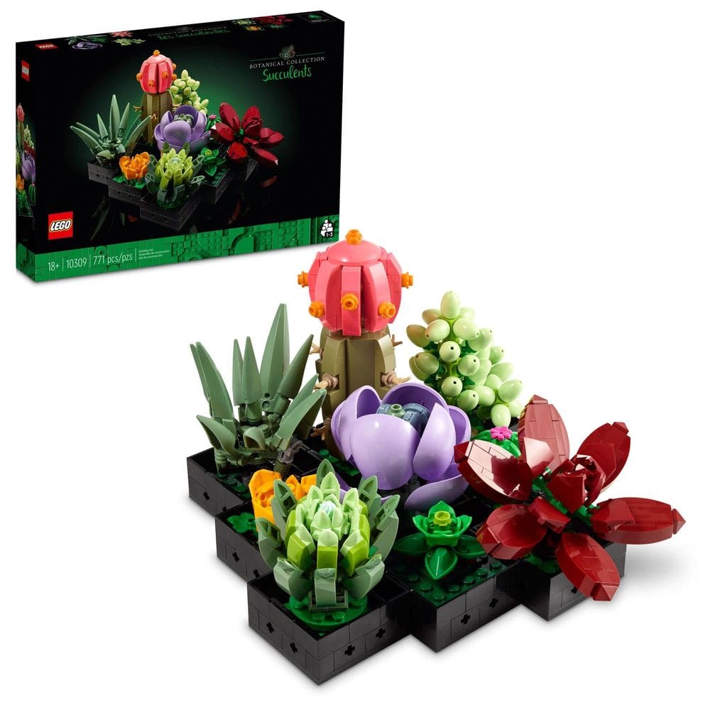 Conjunto de plantas artificiais LEGO Icons Succulents com 771 peças