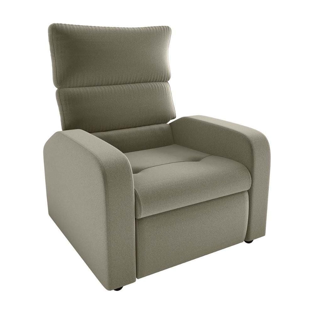 Poltrona Do Papai Reclinável Kwid Veludo Capuccino Matrix Veludo Capuccino