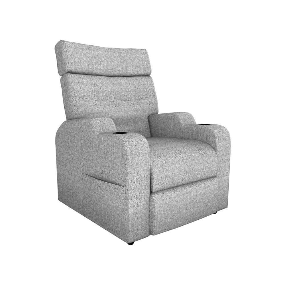 Poltrona Reclinável Do Papaicom Porta Copos Porta Controle Toro Linho Cinza Matrix Linho Cinza