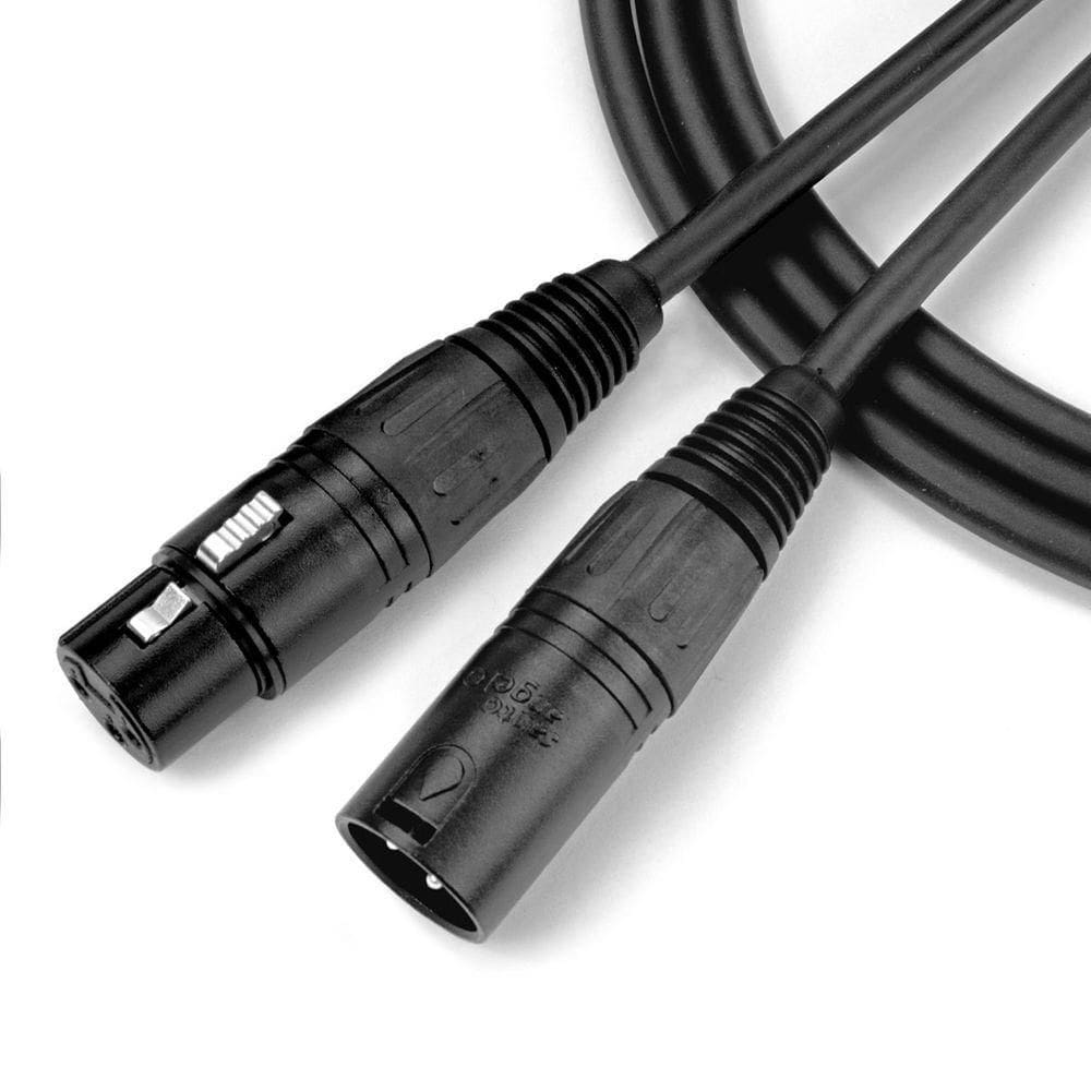 Cabo Para Microfone Xlr Macho - Xlr Femea Ninja Lw 30ft 9,15 Metros Preto
