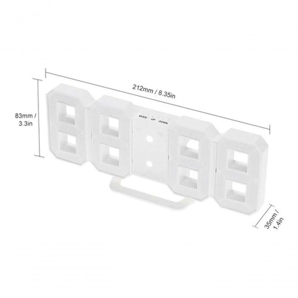 Multifuncional Grande Led Digital Parede Relógio 12H / 24H T