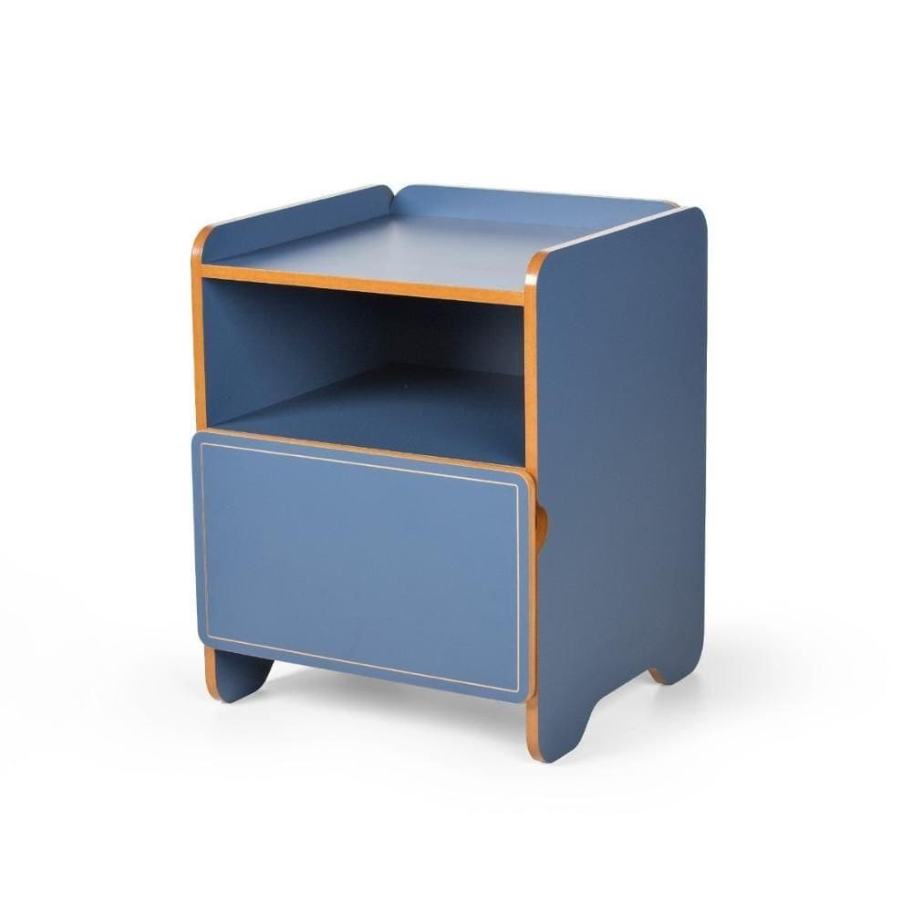 Mesa De Cabeceira 1 Gaveta Com Nicho Cindy - Azul