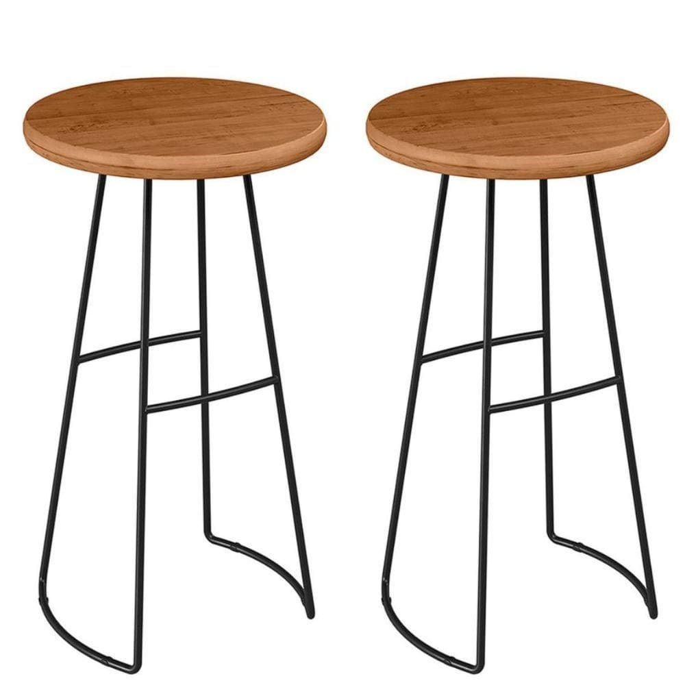 Kit 2 Mesas Bistrô Alta Para Aérea Gourmet York Peroba