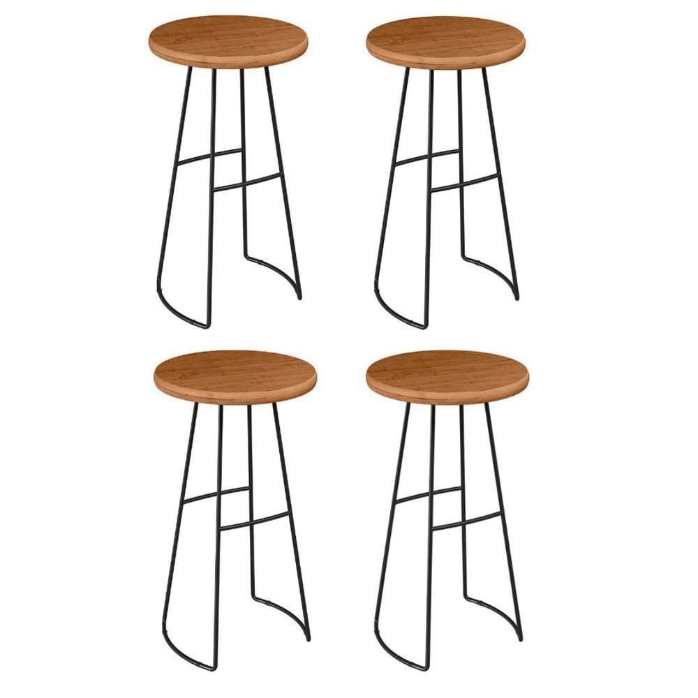 Kit 4 Mesas Bistrô Alta Para Aérea Gourmet Aurora Peroba