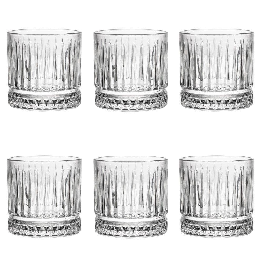 Conjunto De Copos De Cristal 6 Peças 330 Ml Deli Diamante Lyor
