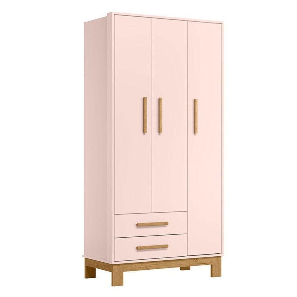 Guarda Roupa Infantil Q Encanto Slim 4340 Rosa Acetinado - Qmovi