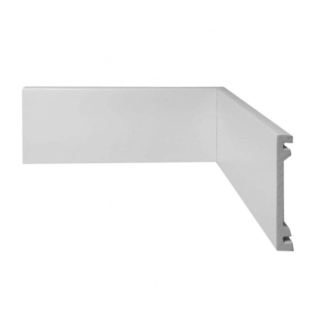 Kit Rodapé de Poliestireno 30 Barras Lisas de 10cm x 2,40m Rende 67,5 Metros Casa Grassi Branco
