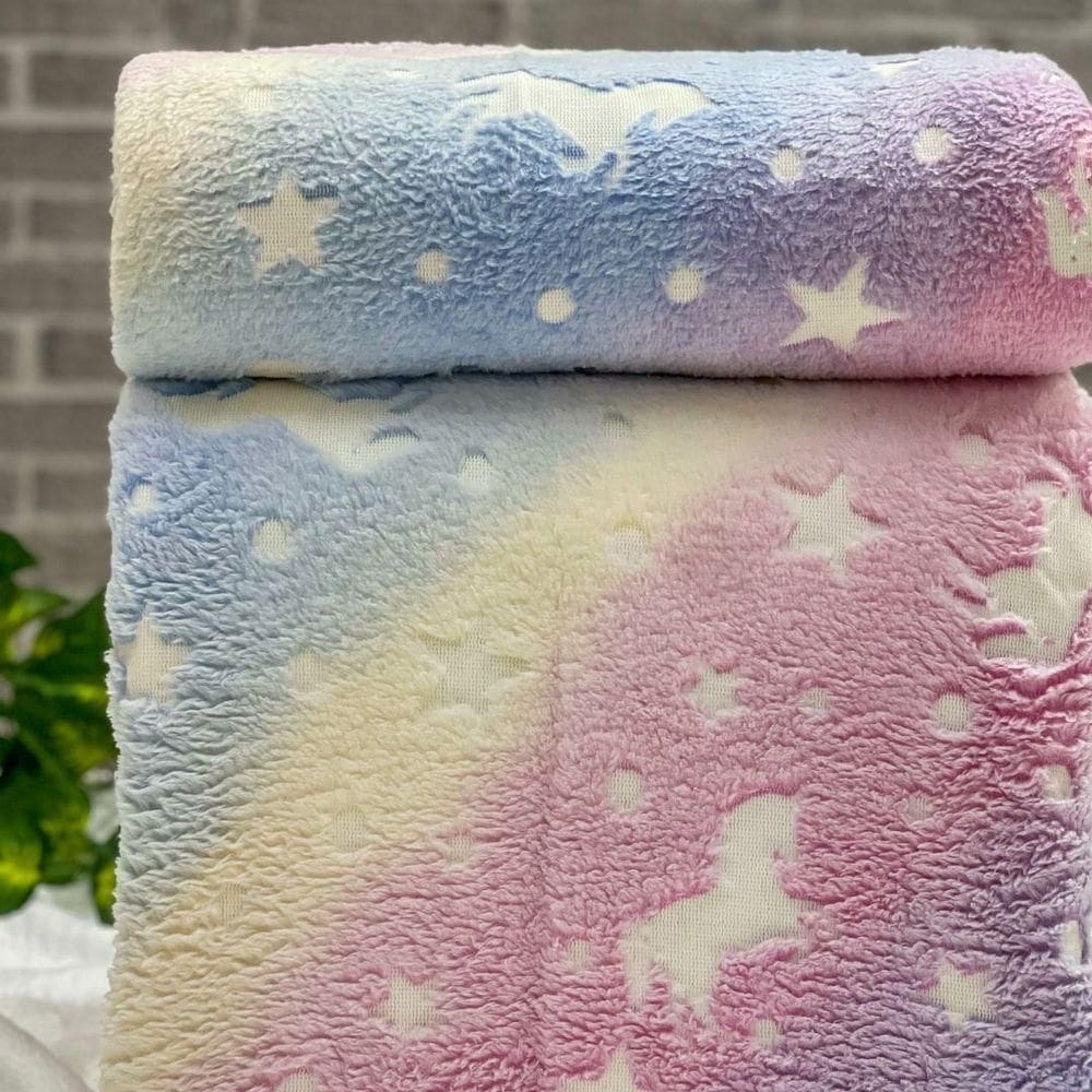 Cobertor Solteiro Infantil Shine Brilha No Escuro Unicornio