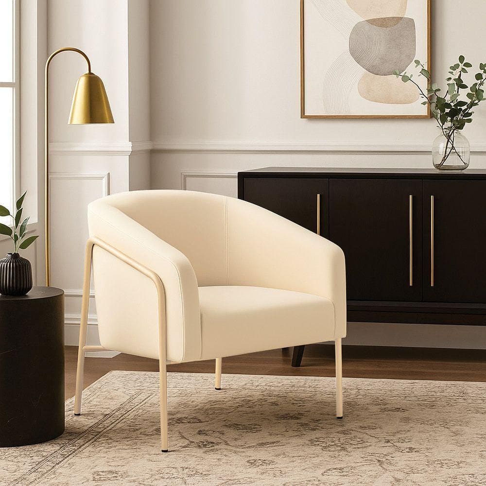 Poltrona Sala Industrial Alta Champanhe Stella Veludo D03 - D`rossi Marsala