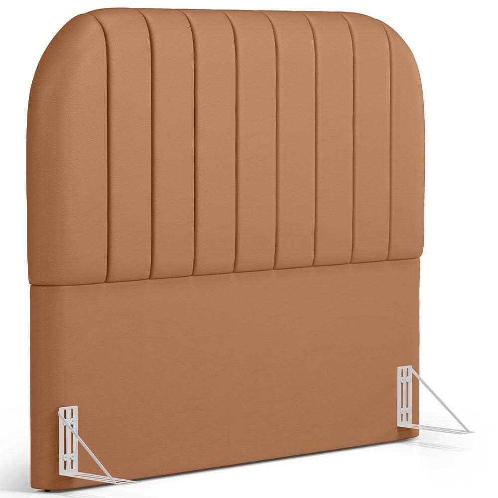 Cabeceira Cama Box King Estofada Orgânica 195cm Alice W01 Couríssimo Mocca - Lyam Decor
