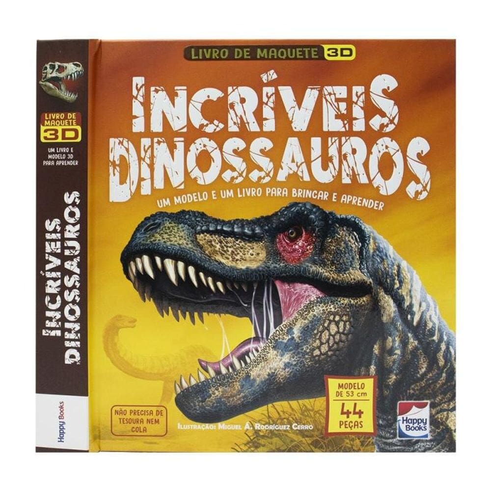 Livro de Maquete 3D: Íncríveis Dinossauros