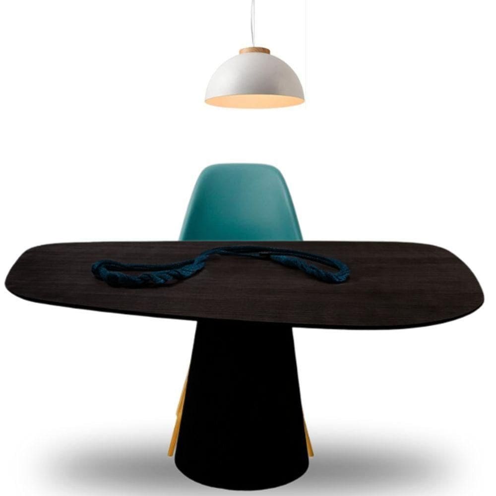 Mesa De Jantar Cone Organica Flower 160x90cmmadeira ébano