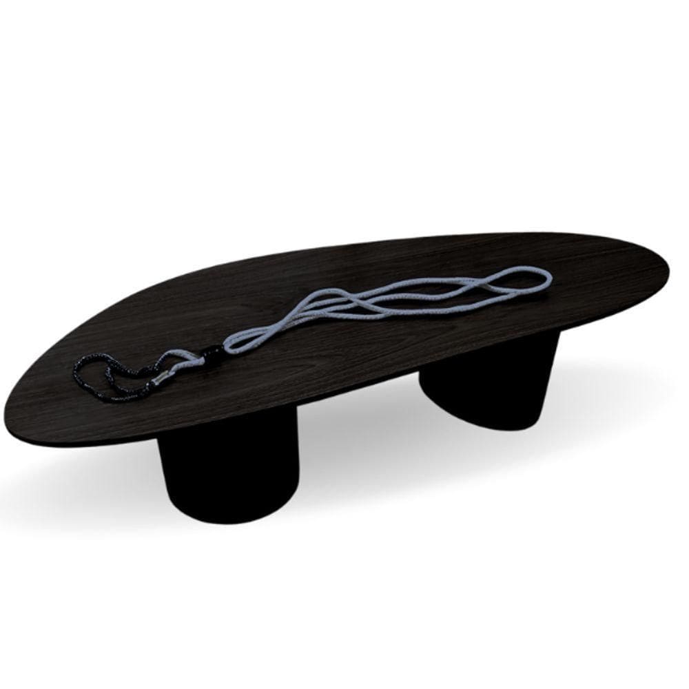 Mesa Bean De Centro Organica Duo Em Ebano 120x80cm