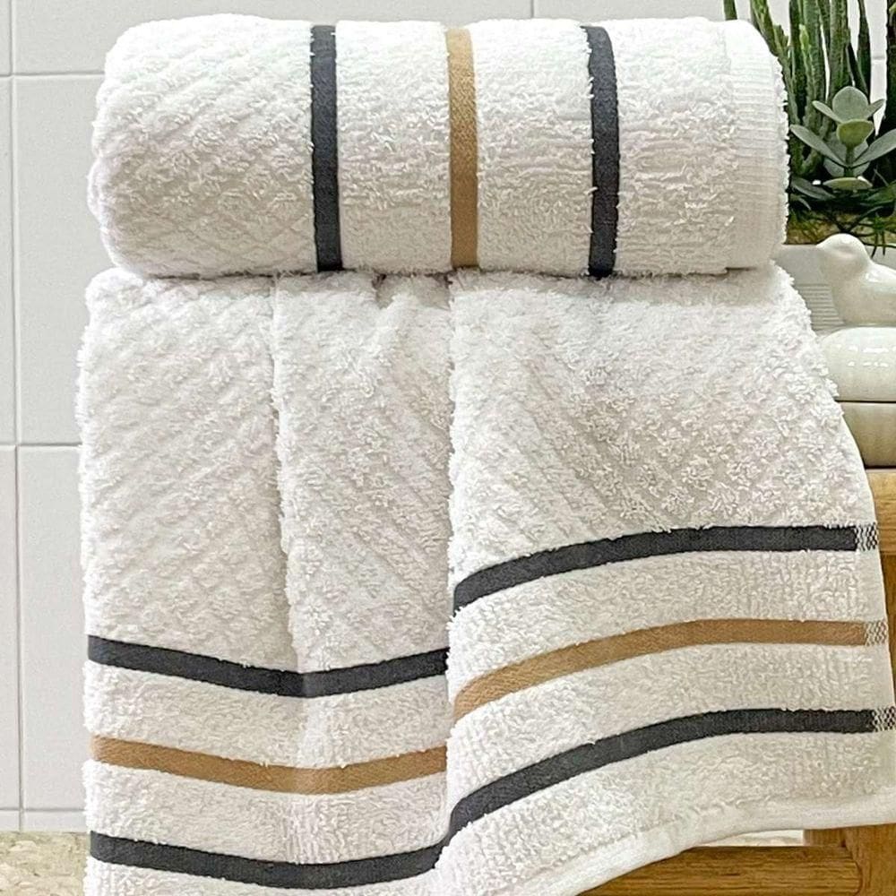 Toalha De Rosto Verona Fio Penteado 50x70 Branco