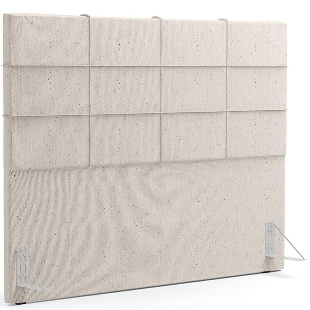 Cabeceira Cama Box Queen 160 Cm Roma W01 Linho Cru - Lyam