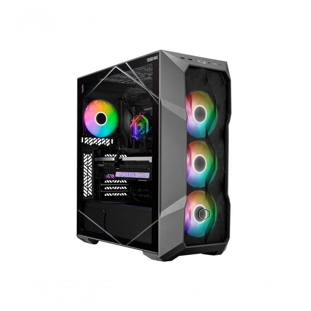 Gabinete Gamer Cooler Master Td500 Max Lateral De Vidro Temp Mini Itx-micro-atx-atx Com 3 Fans