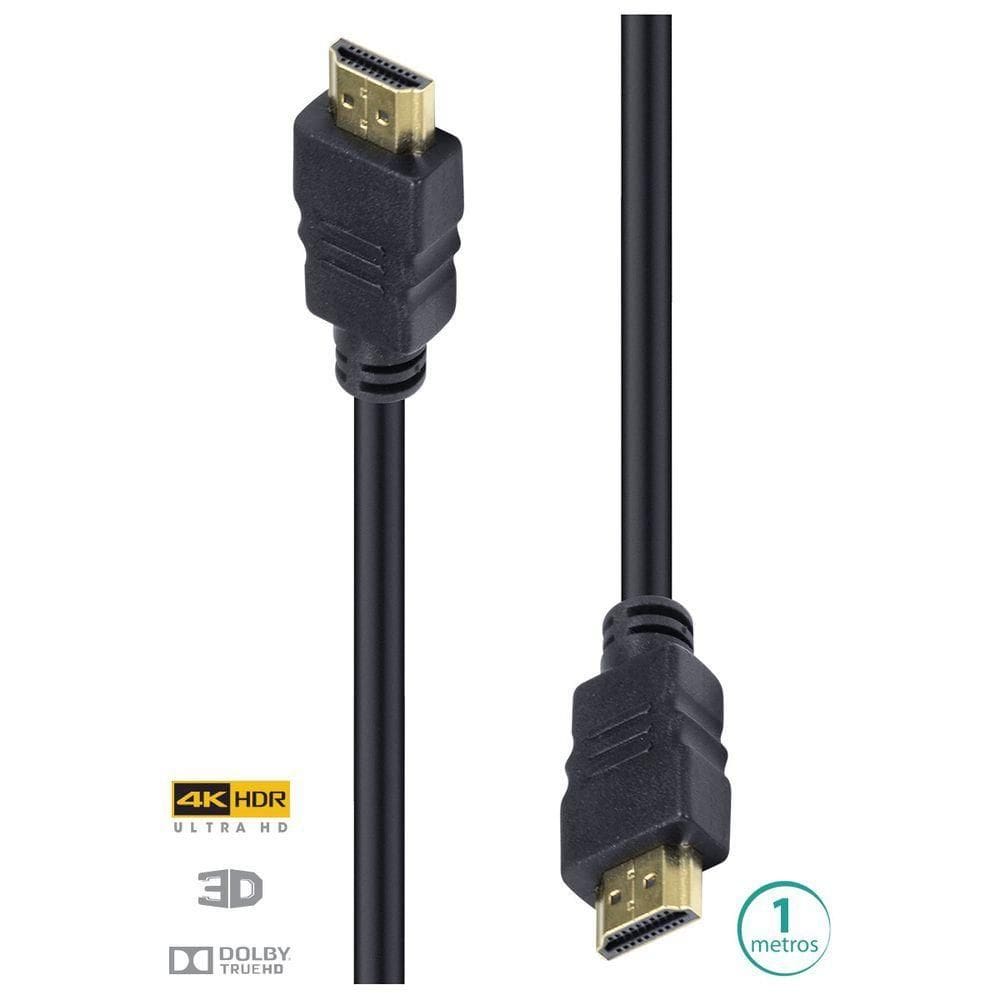 Cabo Hdmi 4k Ultra Hd 3d Conexao Ethernet 1 Metro - H20-1