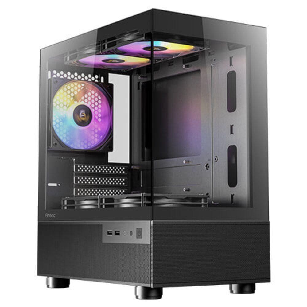 Gabinete Gamer Antec Cx200m Rgb Elite Lateral Vidro Temperado Micro-atx-itx 5 Fans 120mm - 0-7613