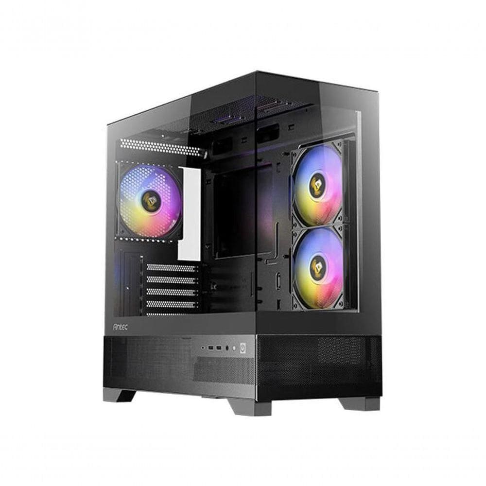 Gabinete Gamer Antec Cx500m Rgb Elite Lateral De Vidro Temp De 4 Mm Micro-atx-itx 3 Fans 120mm