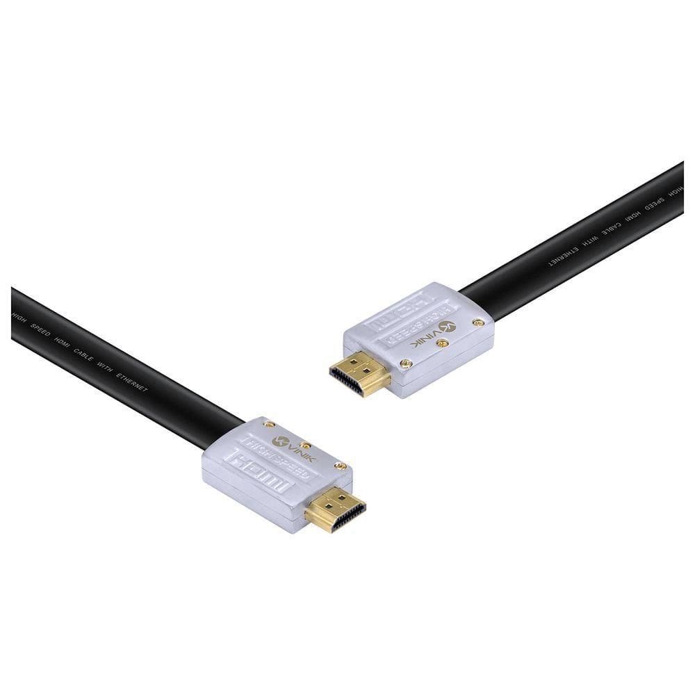 Cabo Hdmi 4k Ultra Hd 3d Conexao Ethernet Flat Com Conector Desmontavel 10 Metros - H20fl-10