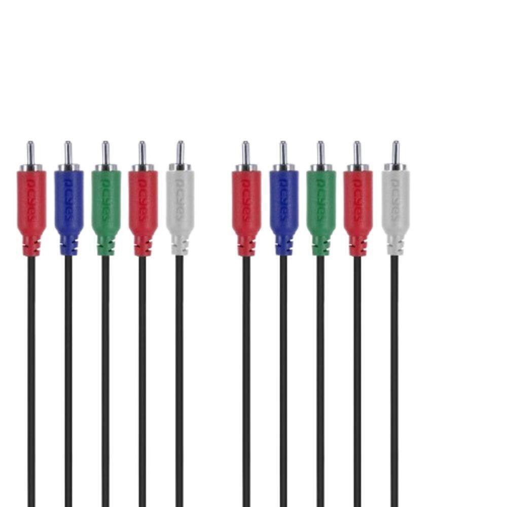 Cabo 5 Rca Macho Para 5 Rca Macho Video Componente 2 Metros - P5r-2