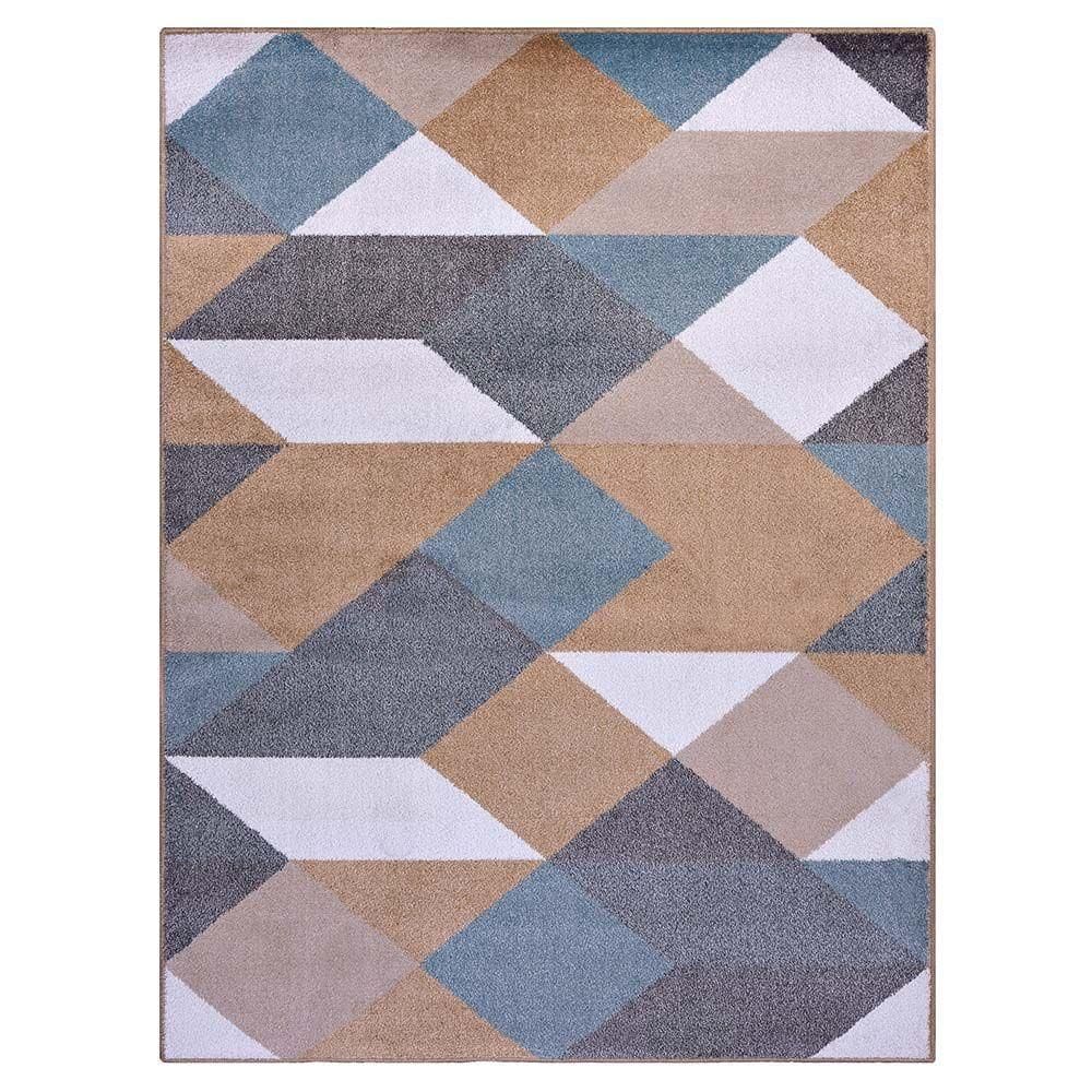 Tapete Sala Classic Maiorca 25 Caramelo Azul 1,00x1,50m