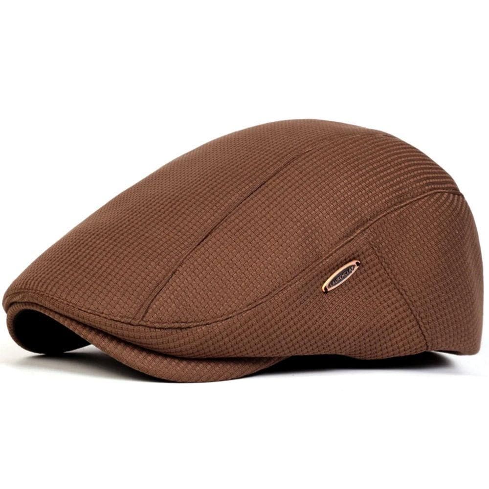 Boina Masculina Lisa Britânica Moda Primavera E Outono Casual Marrom