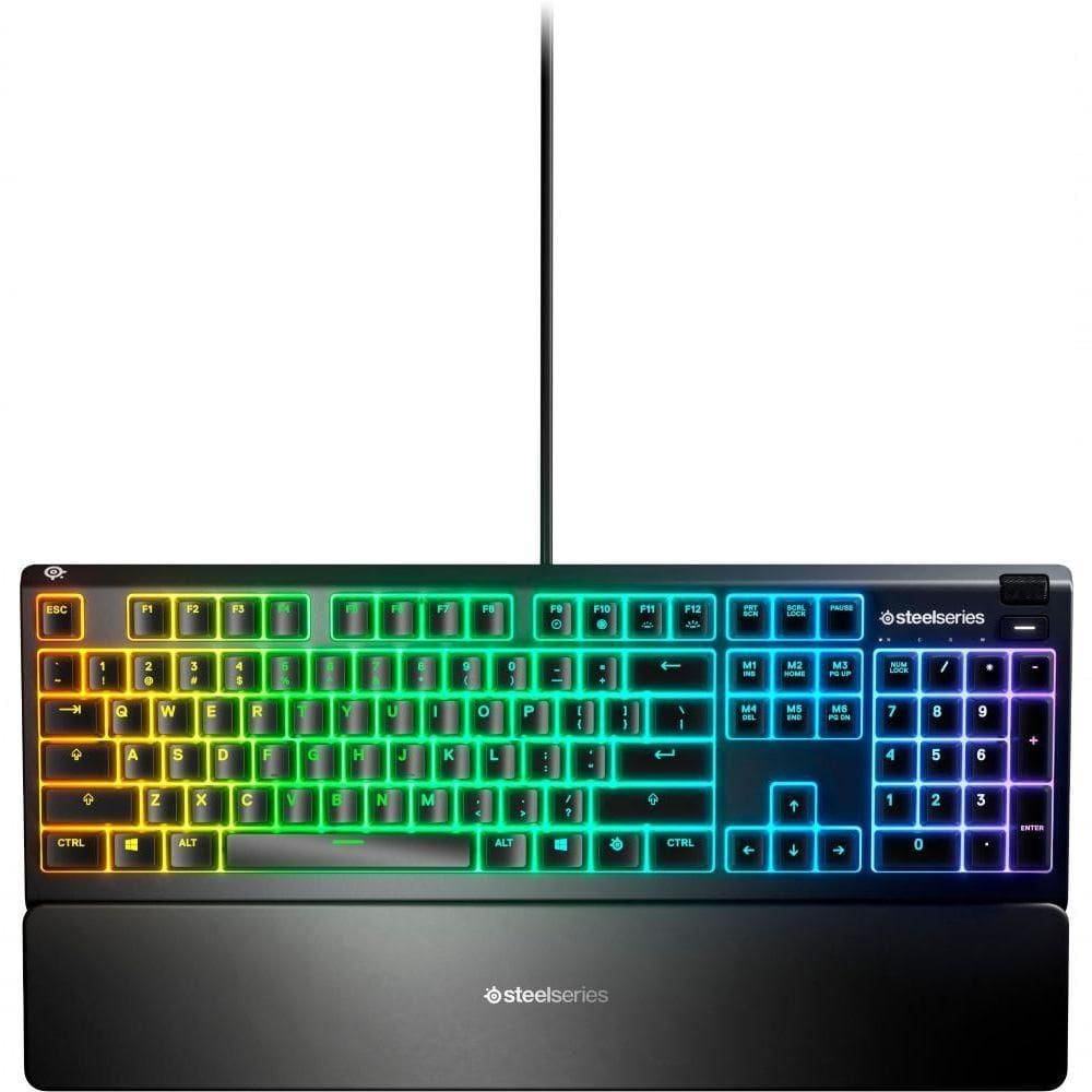 Teclado Gaming Steelseries Apex 3 Whisper Quiet - Preto
