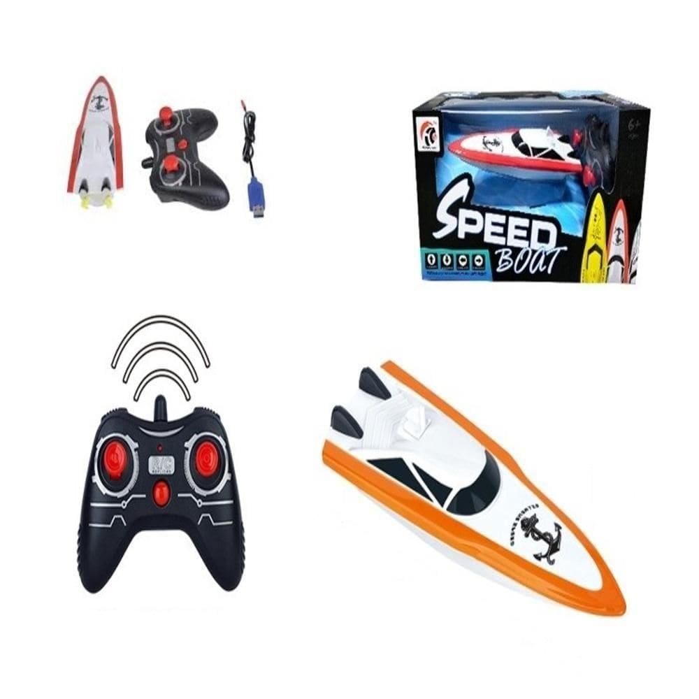 Barco Lancha Controle Remoto Carrinho Aquatico Brnquedo Agua Multifuncoes Recarregavel