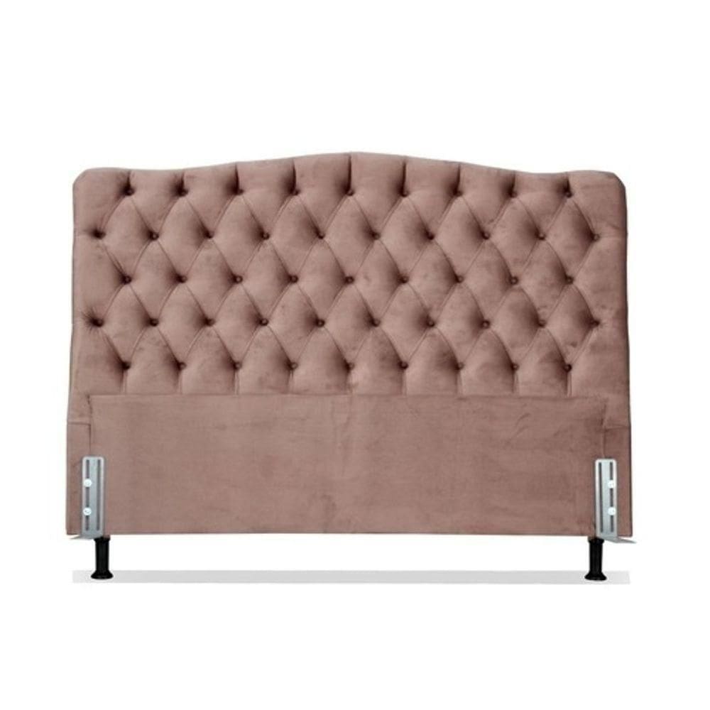 Cabeceira King 193 - Bello Box - Dunas Veludo Rosê