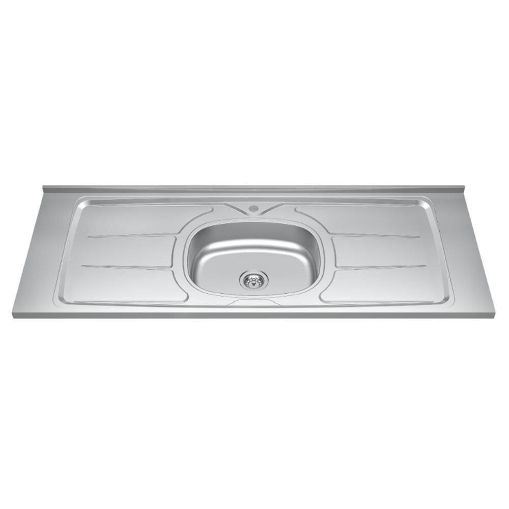 Pia De Cozinha Com Cuba E Válvula Bali 140cm Aço Inox - Ghel Plus