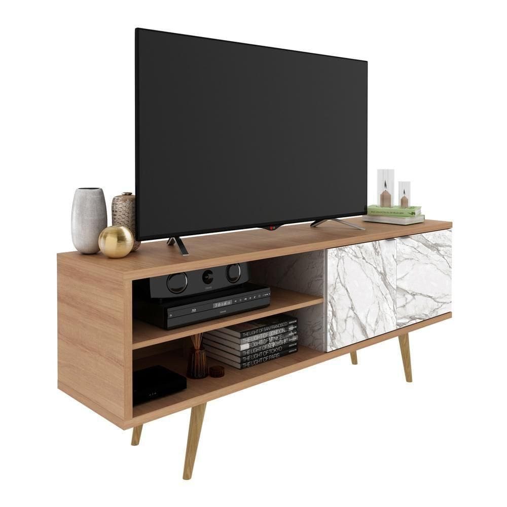 Rack 55” Retrô Com 2 Portas Multimóveis Cr45204