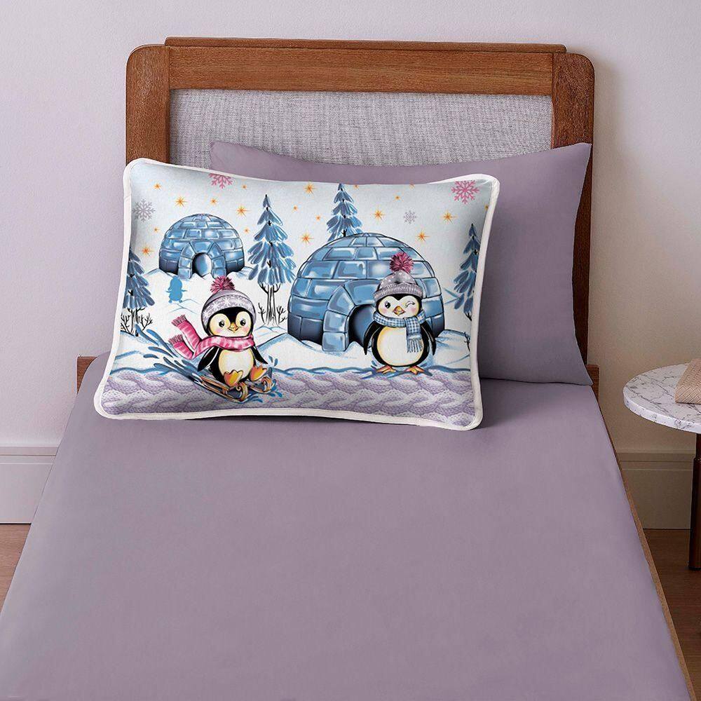 Jogo De Cama Lençol Solteiro Mymo 2 Peças Pinguim - 100% Algodão